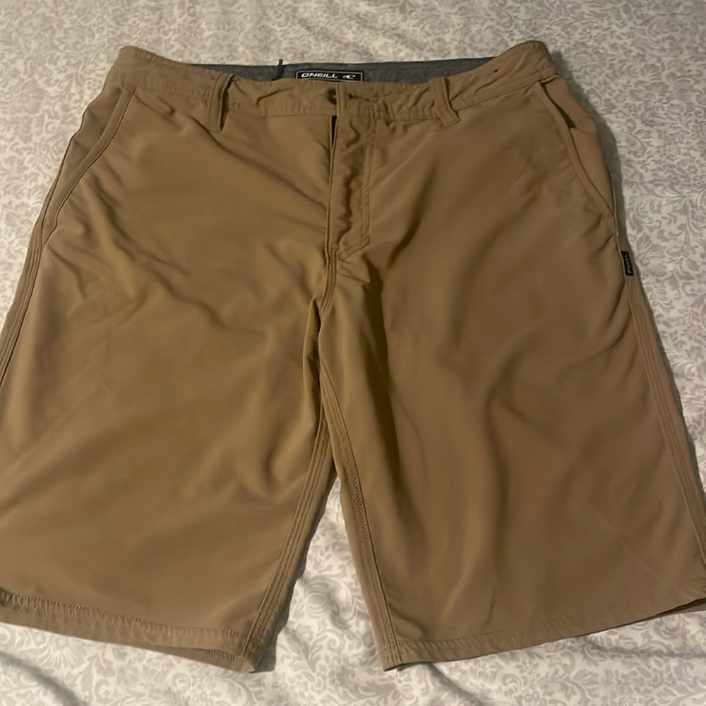 Men's khaki O'Neill hybrid shorts size 30